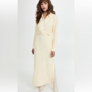 NWT SIMKHAI KELLI MATTE PLISSE SHIRT DRESS